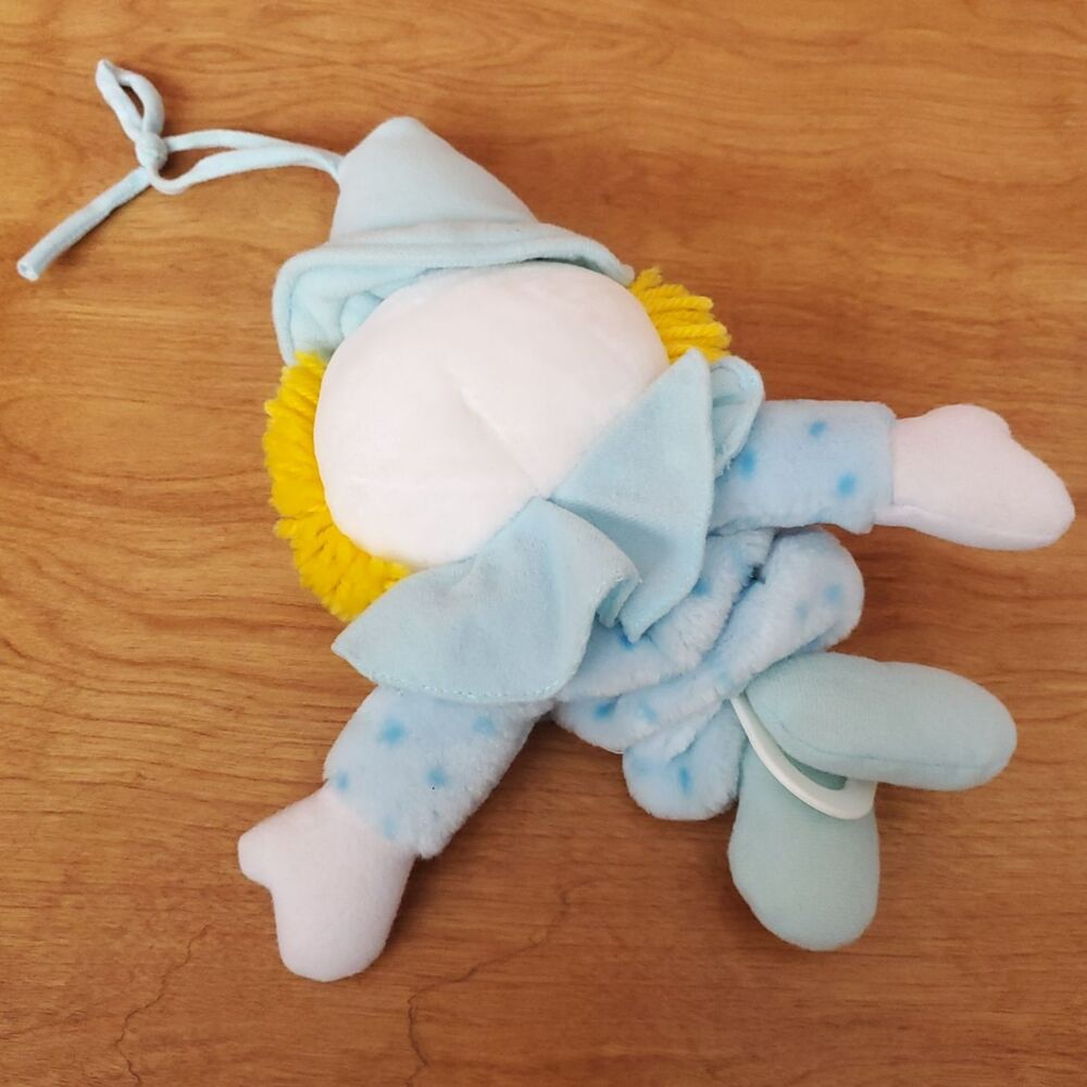 Vintage Dakin Clown Crib Pull Toy Plush Stuffed Musical Somewhere Out There Blue - Picture 2 of 8